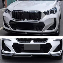 Load image into Gallery viewer, 2022-2024 X1 U11 M Sport MP Style Front Bumper Chin Diffuser Lip Air Dam Splitter Spoiler (Gloss Black) - front detail view
