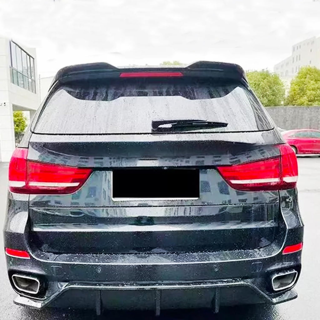Rear Diffuser Compatibility with 2014-2018 X5 F15 Rear Bumper Chin Diffuser Kit Spoiler Splitter - front detail view