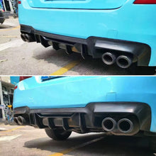 Load image into Gallery viewer, Rear Diffuser Compatibility with 2011-2016 5 Series F10 M5 M Sport Rear Bumper Chin Lip Quad - front detail view