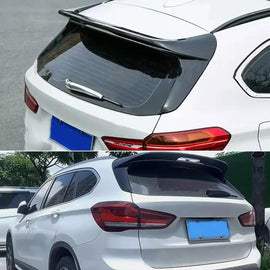 Roof Spoiler Compatibility with 2016-2021 X1 F48 F49 Rear Trunk Spliter Wing Lid (Carbon Fiber Style) - front detail view