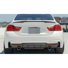 Load image into Gallery viewer, Compatibility with 2014-2020 BMW 4 Series F32 F33 F36 M Sport Rear Diffuser Bumper Chin Lip Gloss Black - front detail view