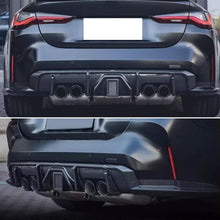 Load image into Gallery viewer, Rear Diffuser Compatibility with 2021-2024 G80 M3 G82 G83 M4 Rear Lower Bumper Diffuser Lip Kit - front detail view