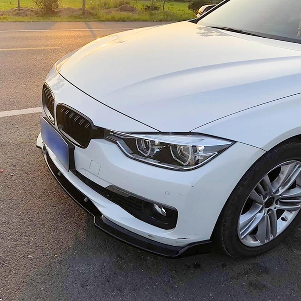 Front Lip Compatibility with 2013-2018 3 Series F30 F35 320i 325i 328i 335i Base Model Front Bumper - front detail view