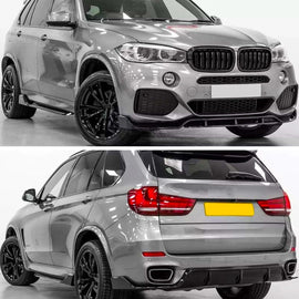 Body Kit Compatibility with 2013-2018 X5 F15 M Tech Front Chin Lip Rear Diffuser Bumper Lip Side - front detail view