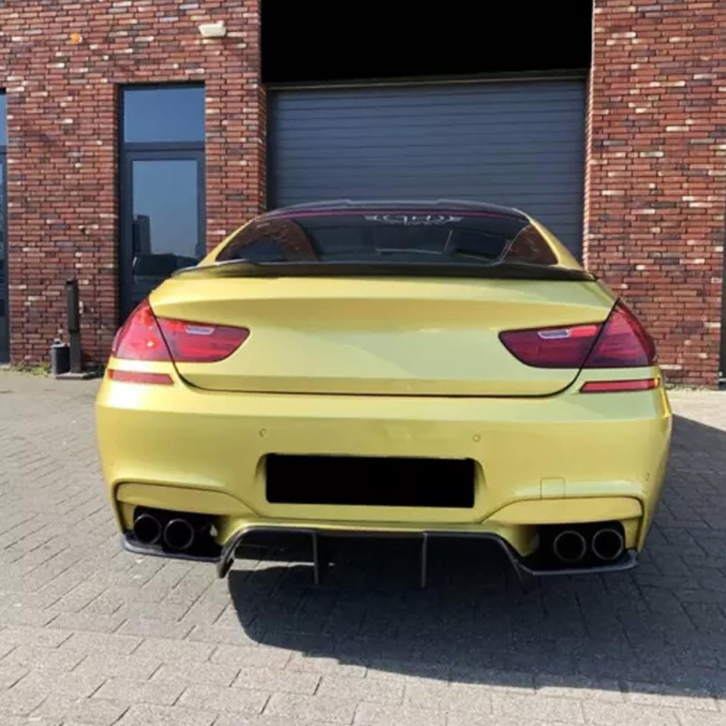 Rear Spoiler Compatibility with 2012-2018 6 Series F06 640i 650i M6 M4 Style Rear Trunk Wing Lid - front detail view