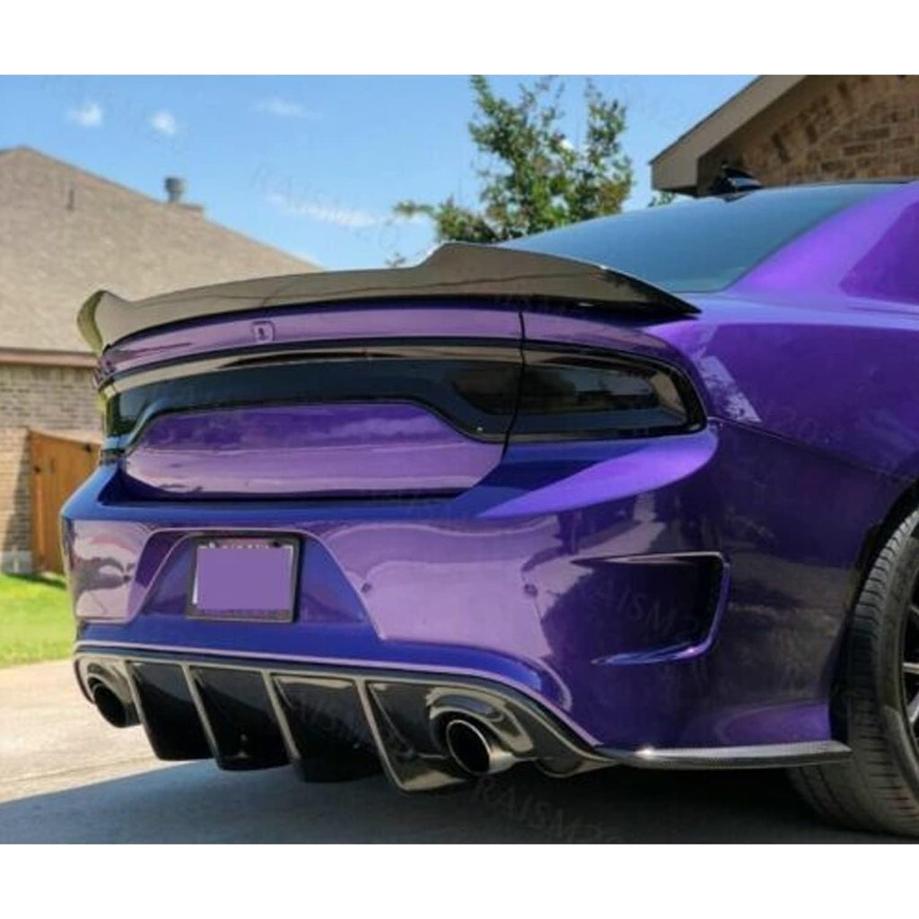 Rear Spoiler Compatibility with 2011-2022 Charger SRT GT SXT RT SE Daytona Pursuit Hellcat Style - front detail view