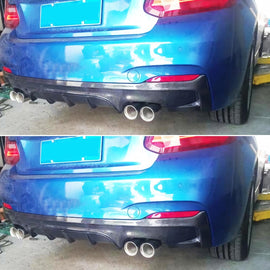 Rear Diffuser Compatibility with 2014-2020 2 Series F22 F23 M Sport Rear Bumper Lip Diffuser Lower - front detail view