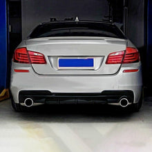 Load image into Gallery viewer, Rear Diffuser Compatibility with 2011-2016 5 Series F10 535i M Sport MP Style Rear Bumper Chin Lip - front detail view