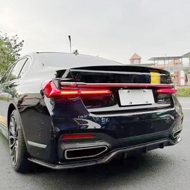 Rear Diffuser Compatibility with 2019-2022 7 Series G11 G12 M Sport Rear Bumper Chin Diffuser Kit - front detail view