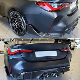 Rear Bumper Side Corner Splitter Compatibility with 2021-2024 G80 G81 M3 MP Style Rear Side - front detail view