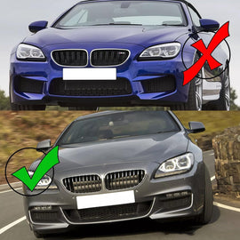 Front Bumper Lip Compatibility with 2012-2019 6 Series F06 F12 F13 M Sport Front Chin Diffuser Lip - front detail view