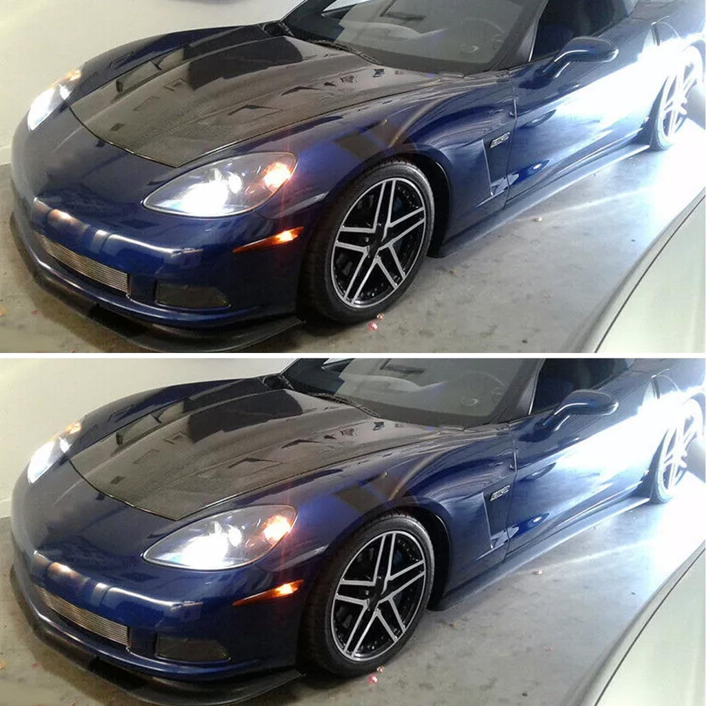 Front Lip Compatibility with 2005-2013 Corvette C6 Base Models | ZR1 Style Front Bumper Diffuser - front detail view