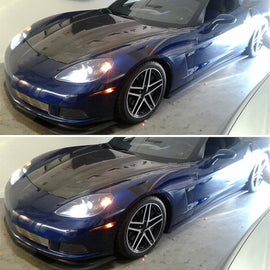 Front Lip Compatibility with 2005-2013 Corvette C6 Base Models | ZR1 Style Front Bumper Diffuser - front detail view