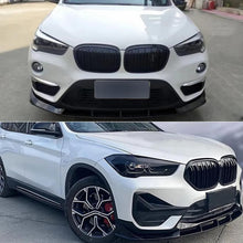 Load image into Gallery viewer, 2016-2021 X1 F48 F49 Base Model Front Bumper Chin Diffuser Lip Air Dam Splitter Spoiler (Gloss Black) - front detail view