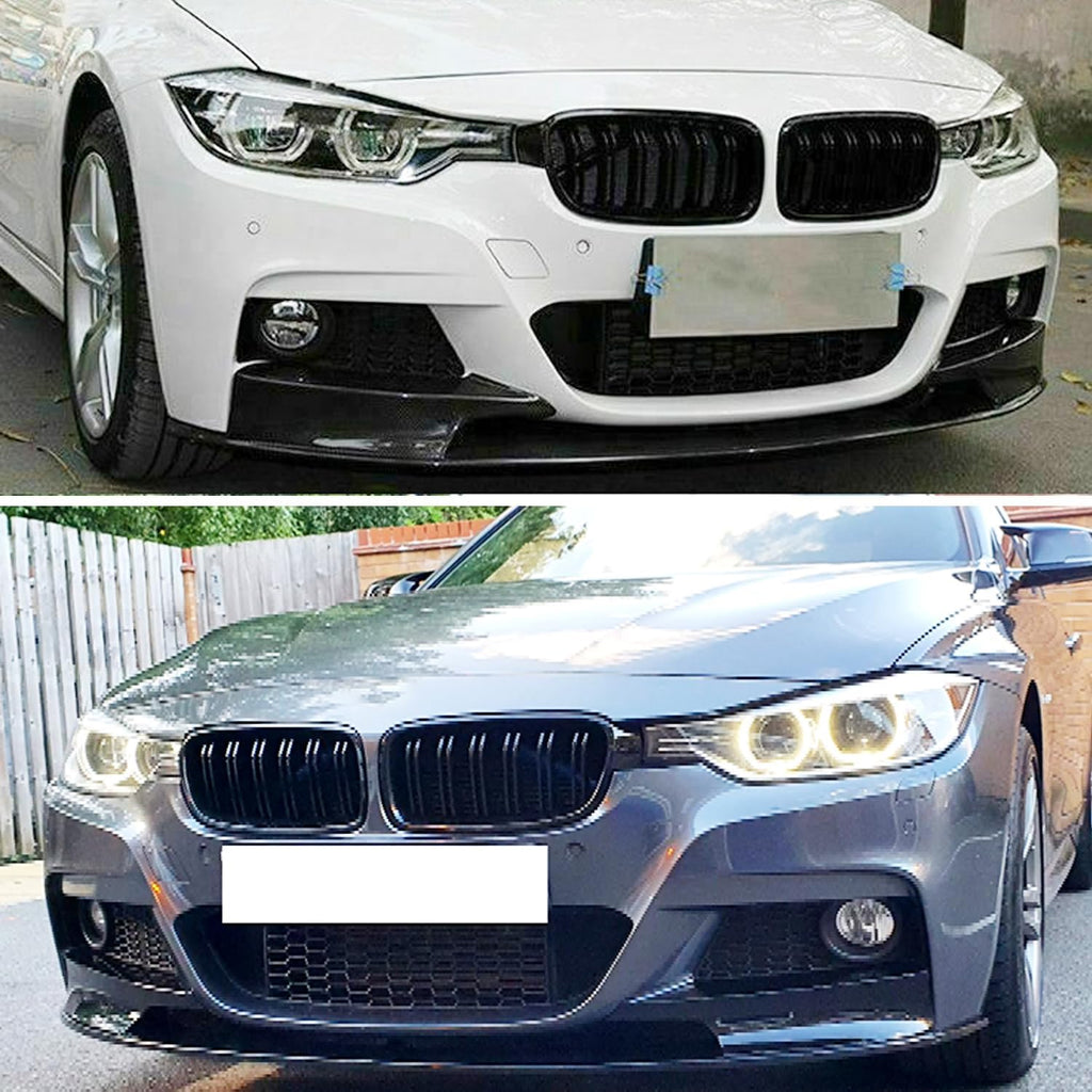Front Lip Compatibility with 2012-2018 3 Series F30 320i 328d 330i 340i M Sport Front Bumper Chin - front detail view