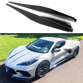 Side Skirts Compatibility with 2020-2023 Corvette C8 Rocker Panel Door Extension Lips Pair Diffuser - main product view