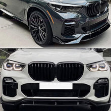 Load image into Gallery viewer, 2019-2023 X5 G05 M Sport Front Bumper Lower Valance Chin Lip Splitter Spoiler Kit (Gloss Black) - front detail view
