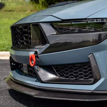 Load image into Gallery viewer, Front Lip Compatibility with 2024 2025 Mustang Front Bumper Lower Diffuser Chin Lip Protection Trim - front detail view