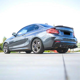 Rear Diffuser Compatibility with 2014-2020 2 Series F22 F23 M Sport Rear Bumper Lip Diffuser Lower - front detail view