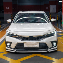 Load image into Gallery viewer, Front Lip Compatibility with 2022-2024 Civic Yofer Style Front Bumper Chin Lip Splitter Spoiler Kit - front detail view