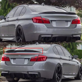 Spoiler Compatibility with 2011-2016 5 Series F10 M5 PSM Style Rear Trunk Spoiler Wing Lid Splitter - front detail view