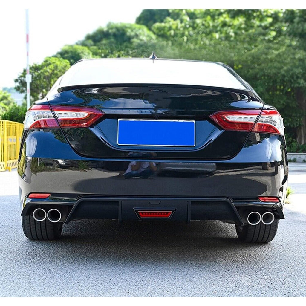 Rear Lip Bumper Diffuser Compatibility with 2018-2022 Camry Rear Bumper Body Splitter Valance Lip - front detail view
