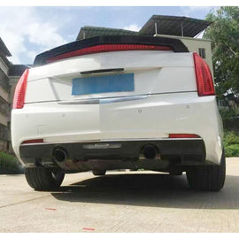 Spoiler Compatibility with 2013-2019 ATS ATS-L V Style Rear HighKick Trunk Spoiler Wing Lid Gloss Black - front detail view