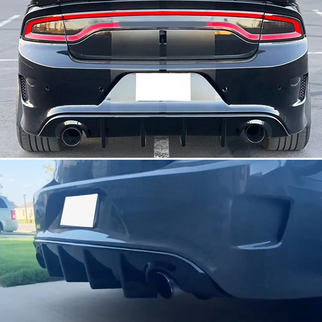 Rear Diffuser Compatibility with 2015-2024 Charger SRT Non-Widebody Models Rear Bumper Chin - front detail view