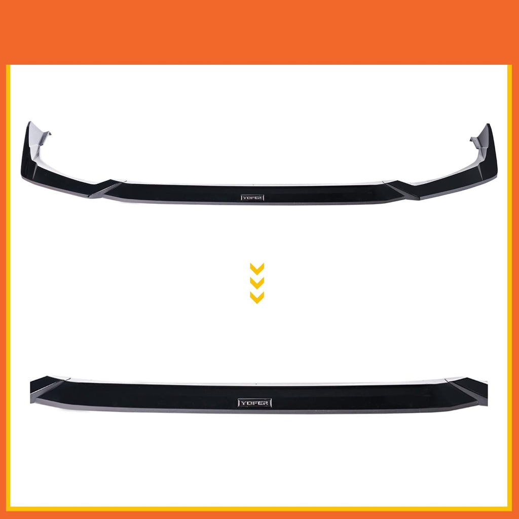Front Lip Compatibility with 2025 UP Civic 11.5th Gen Yofer Style Front Bumper Chin Lip Spoiler - front detail view