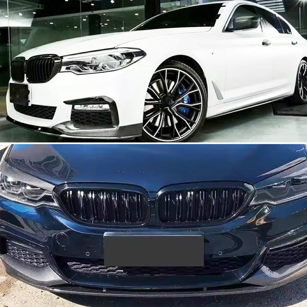 Front Lip Compatibility with 2017-2020 5 Series G30 G31 M Sport Front Bumper Diffuser Chin Lip - front detail view