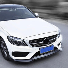 Load image into Gallery viewer, Front Lip Compatibility with 2015-2018 C Class W205 AMG Sport Models Front Bumper Chin Lip Splitter - front detail view