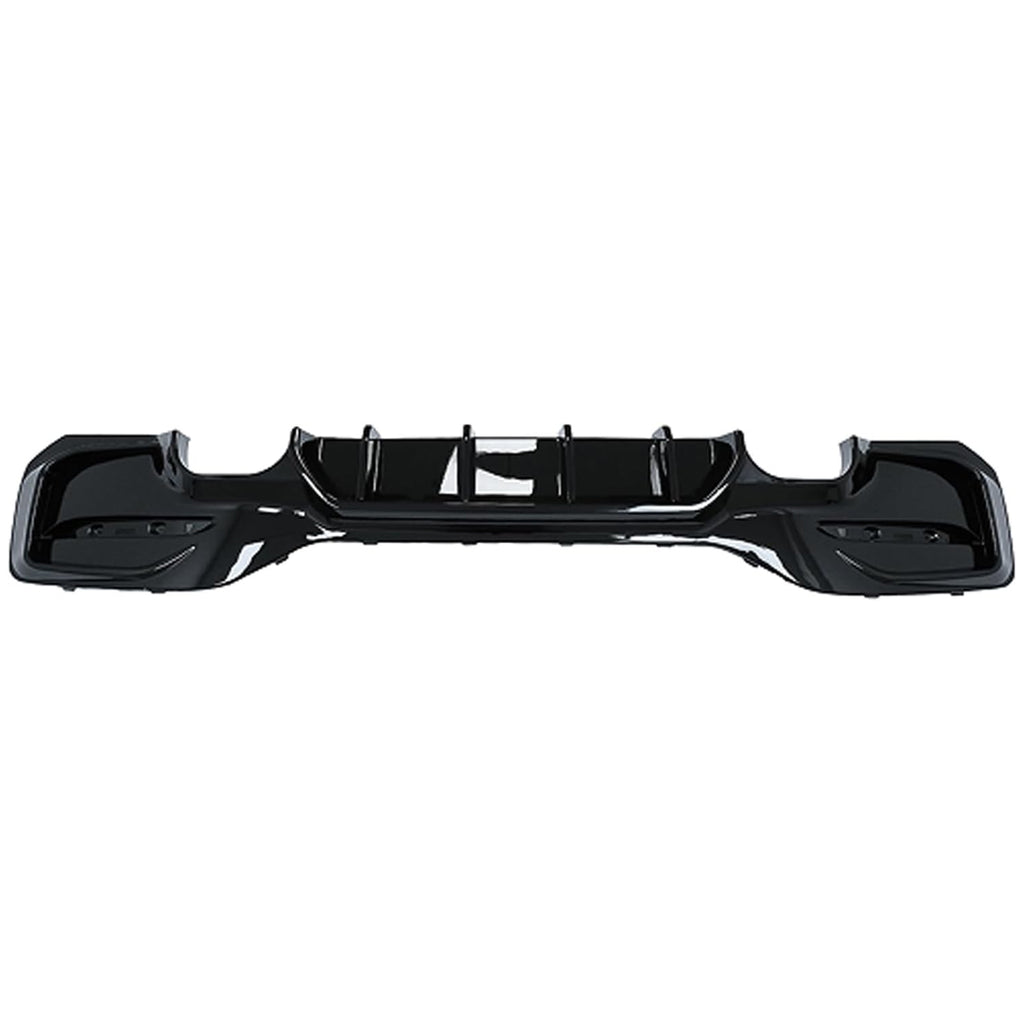Rear Diffuser Compatibility with 2015-2019 1 Series F20 F21 M Sport Rear Bumper Chin Diffuser Lip - front detail view