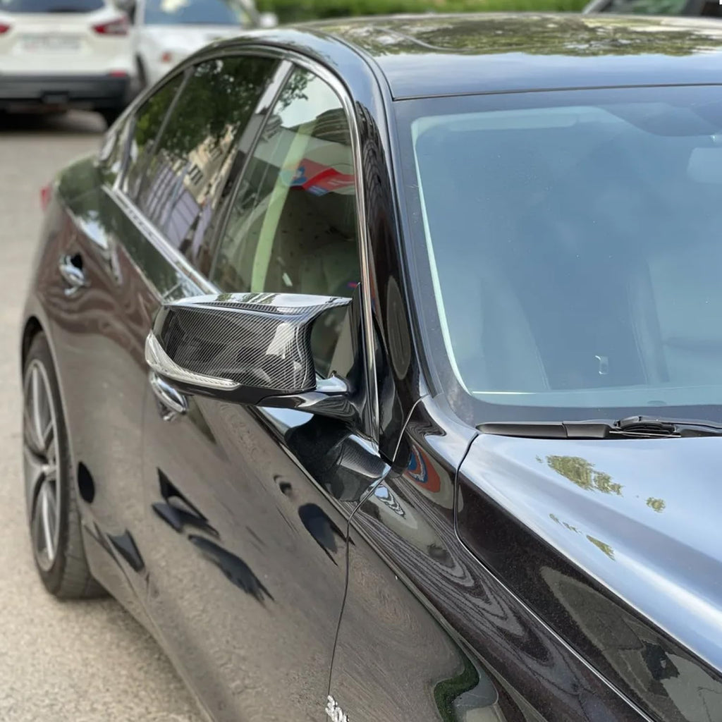 Door Mirror Covers Compatibility With 2014-2020 Q50 2015-2020 Q60 Q70 QX30 QX50 Rearview Side Left - front detail view