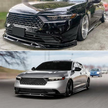 Load image into Gallery viewer, Front Bumper Lip Compatibility with 2023-2024 Accord 11th Front Diffuser Chin Lip Splitter Spoiler - front detail view