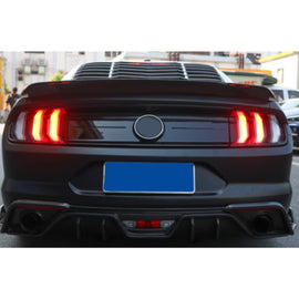 Rear Trunk Spoiler Compatibility with 2015-2021 Mustang GT Rear Trunk Spoiler Wing Lid Flap Spoiler - front detail view