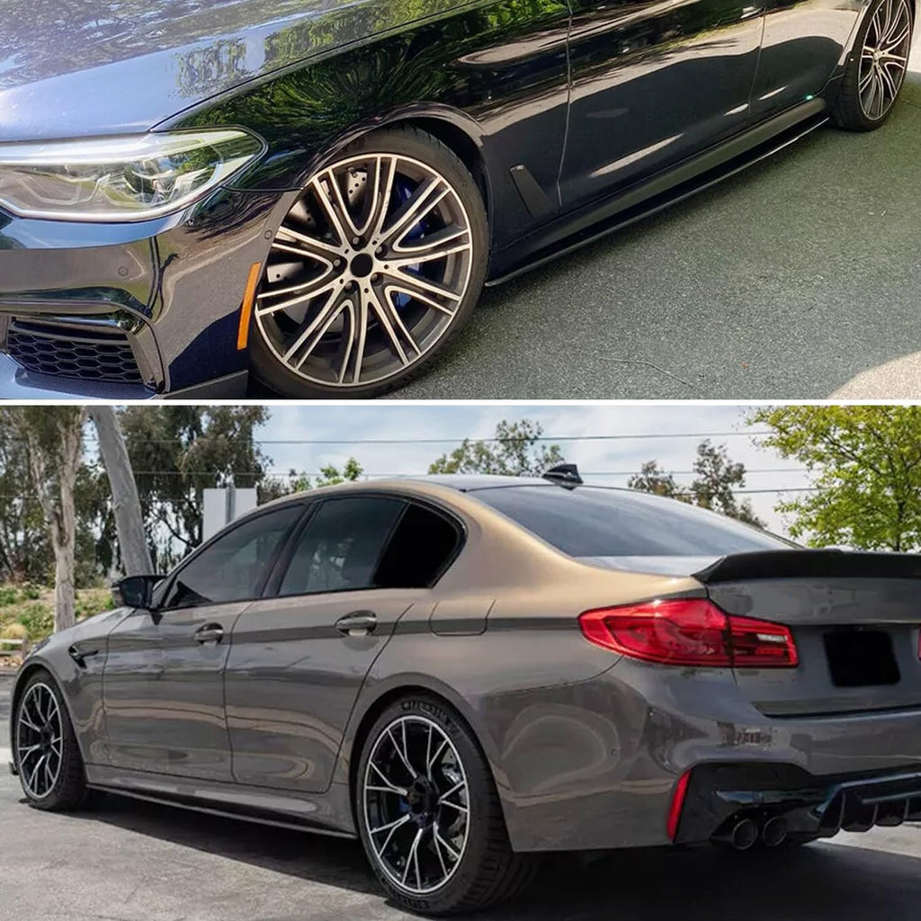 Side Skirts Compatibility with 2017-2022 5 Series G30 G31 F90 M5 Rocker Panel Line Door Extension - front detail view