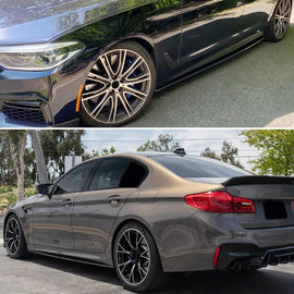 Side Skirts Compatibility with 2017-2022 5 Series G30 G31 F90 M5 Rocker Panel Line Door Extension - front detail view