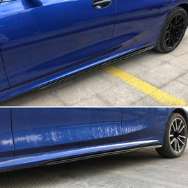 Side Skirts Compatibility with 2019-2022 3 Series G20 G28 M Sport Rocker Panel Line Door Extension - front detail view