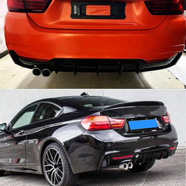 Rear Diffuser Compatibility with 2014-2020 4 Series F32 F33 F36 420i 420d 428i 430i M Sport Rear - front detail view