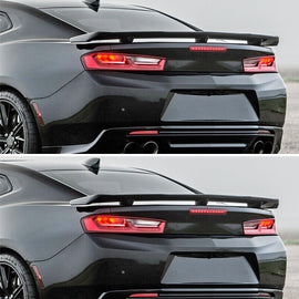 Spoiler Compatibility with 2016-2023 Camaro LS LT1 LT SS RS ZL1 Style Rear High Wing Trunk Lid - front detail view