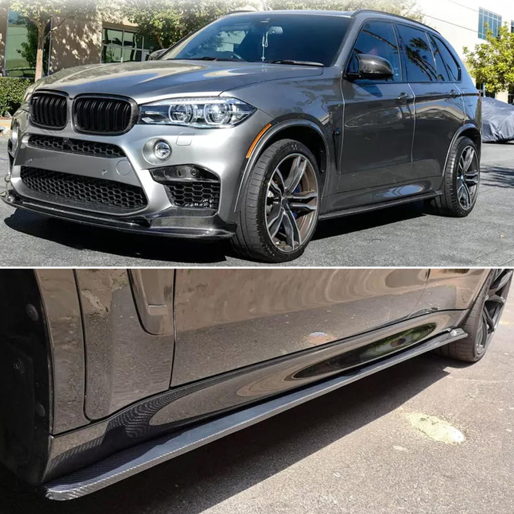 Side Skirts Compatibility with 2015-2019 5 Series F15 X5 F85 X5M F16 X6 F86 X6M Rocker Panel Line - front detail view