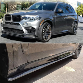 Side Skirts Compatibility with 2015-2019 5 Series F15 X5 F85 X5M F16 X6 F86 X6M Rocker Panel Line - front detail view