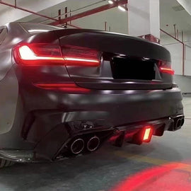 Rear Diffuser Lip Compatibility with 2019-2022 3 Series G20 330i M340i Sport Rear Bumper Diffuser - front detail view