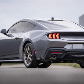 Rear Bumper Side Corner Splitter Spats Compatibility with 2024 2025 Mustang Rear Side Winglets - front detail view