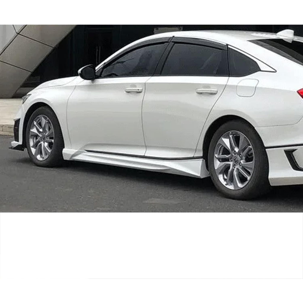 Compatibility with 2018-2020 Accord Side Skirts Exterior Door Panel Trim Body Kits ABS White - front detail view