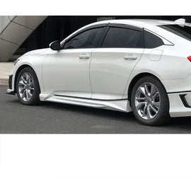 Compatibility with 2018-2020 Accord Side Skirts Exterior Door Panel Trim Body Kits ABS White - front detail view