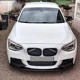 Front Lip Compatibility with 2011-2015 1 Series F20 F21 M Sport Front Bumper Chin Lip Splitter - front detail view
