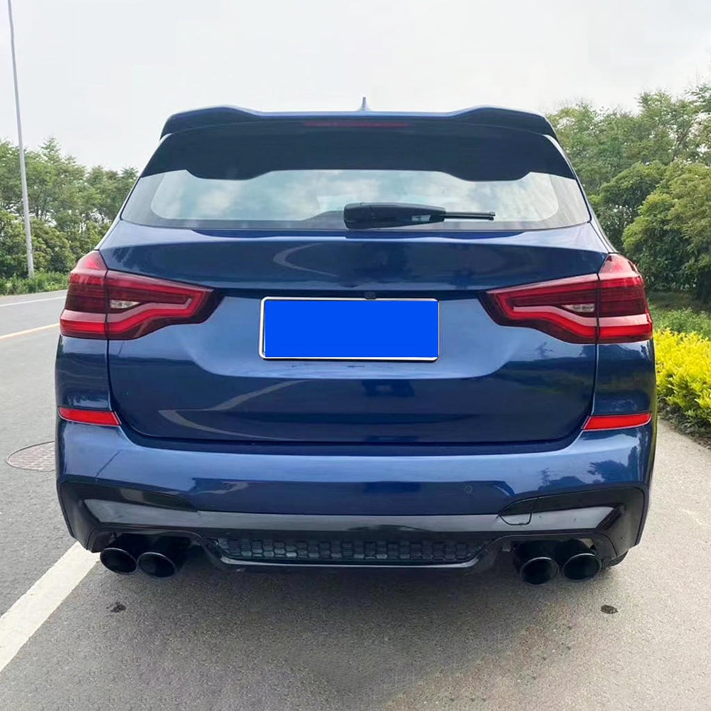 Rear Diffuser Lip Compatibility with 2017-2020 X3 G01 M Sport Rear Bumper Chin Lip Kit Spoiler - front detail view