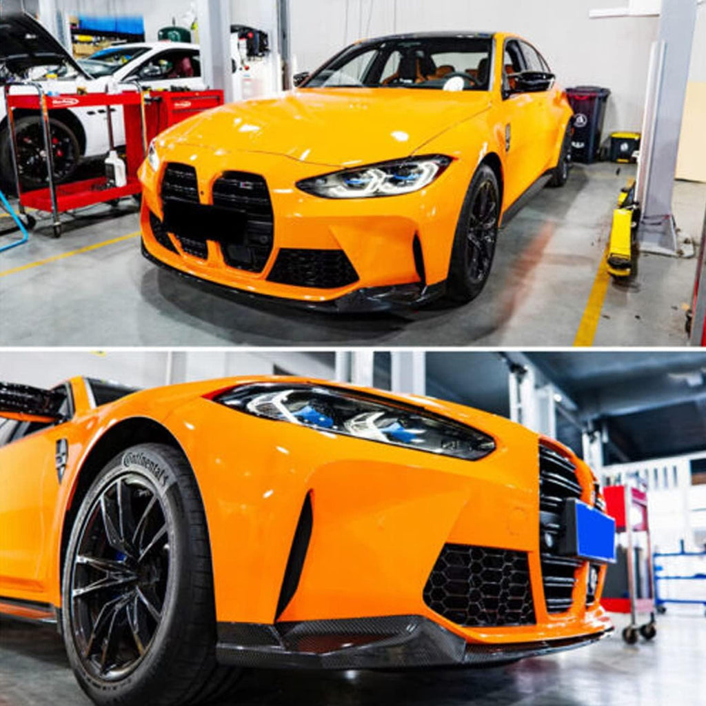 Front Lip Compatibility with 2021-2024 G80 M3 G82 G83 M4 Front Splitter Bumper Chin Lip Spoiler - front detail view