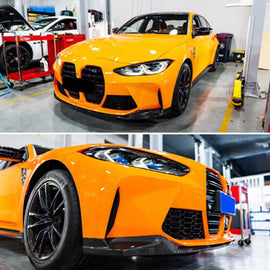 Front Lip Compatibility with 2021-2024 G80 M3 G82 G83 M4 Front Splitter Bumper Chin Lip Spoiler - front detail view